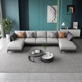  Sofa U da chống trầy UT97 Lesca dài 3m2 phối xám đẹp 