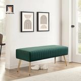  Ghế sofa đôn vải nhung đen SB3 Bretton dài 1m4 chân inox 