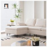  Sofa chữ U UT30 Yushi dài 3m vải nỉ trắng kem cho phòng khách 