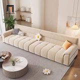  Ghế sofa văng dài 2m6 BHQ72 Palmeto vải nhung màu trắng kem 
