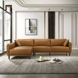  Bộ ghế sofa góc L da công nghiệp GT289 Marciac 2m4 x 1m6 đẹp 