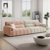  Sofa băng phòng khách xinh xắn BHQ2 Samdy 2m4 vải nhung 