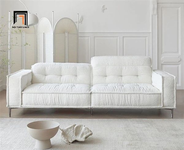 sofa băng vải lông cừu