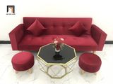  Bộ ghế sofa giường đa năng GBL2 2m màu đỏ vải nhung giá rẻ 