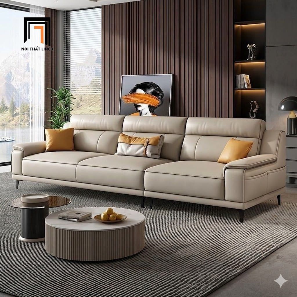  Sofa băng da sang trọng BHQ79 Niata 2m3 kiểu dáng hiện đại 