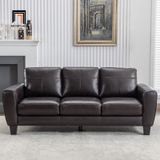  Ghế sofa băng da công nghiệp BT125 Lakischa dài 2m1 nâu đậm 