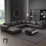  Sofa U 3m Paulina UT23 xám đen dễ phối nội thất 