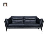  Ghế sofa băng xanh đen BHQ12 Franz da công nghiệp sang trọng 