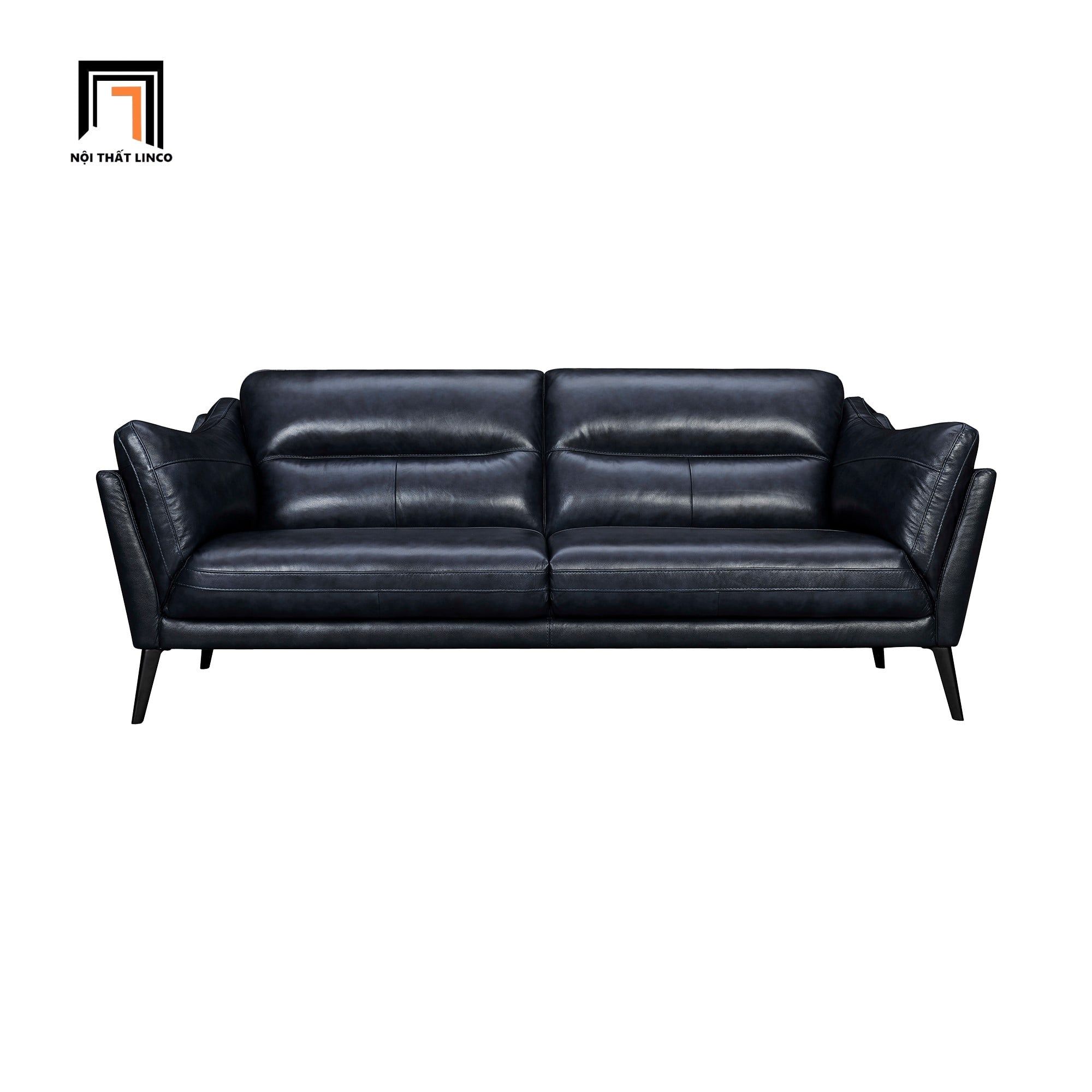  Ghế sofa băng xanh đen BHQ12 Franz da công nghiệp sang trọng 