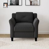  Ghế sofa đơn phòng khách cao cấp DT114 Lourdez màu xám trắng 