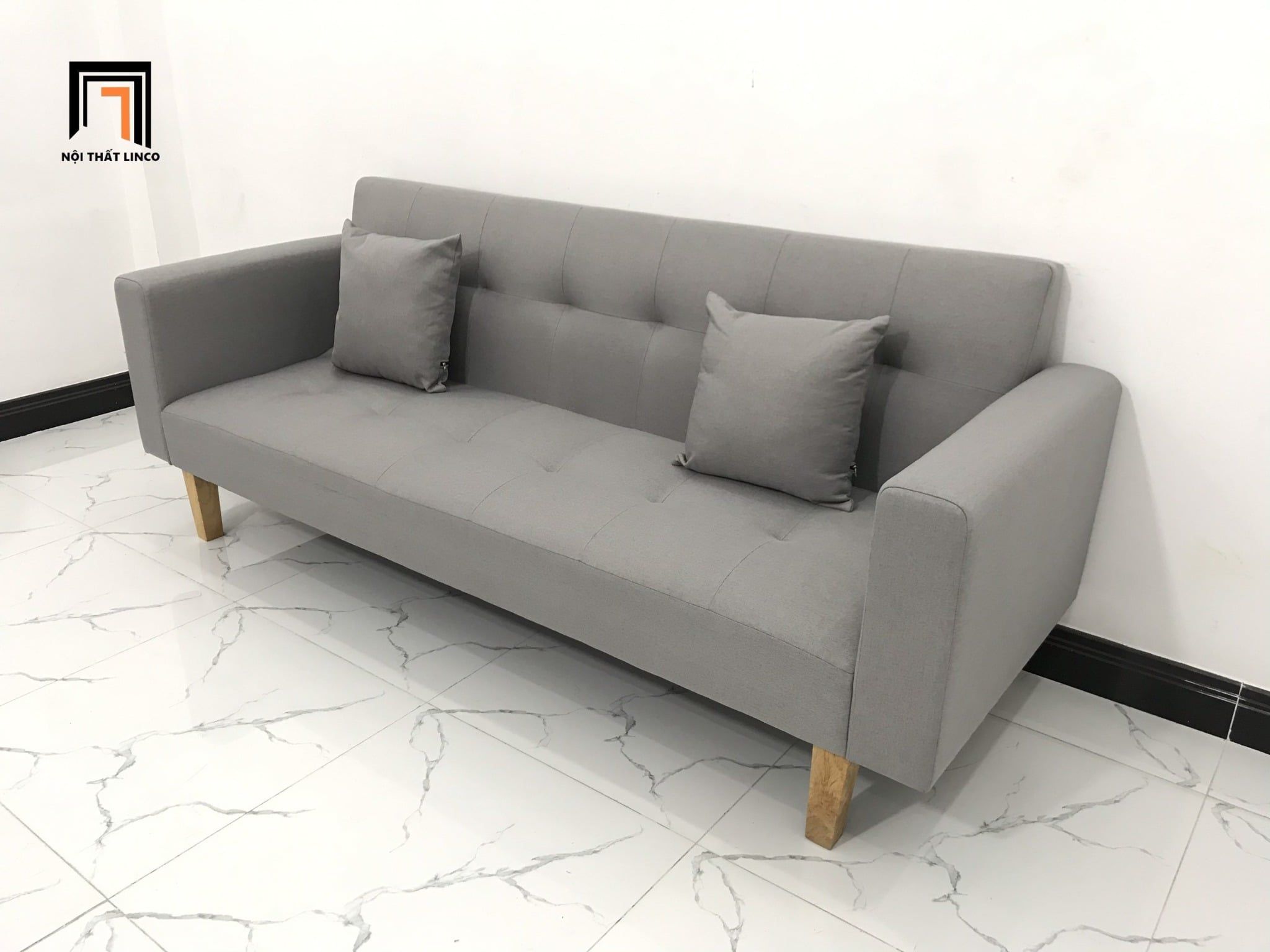  Bộ sofa giường dài 2m đa năng xám ghi trắng GBL2 giá rẻ nhỏ gọn 