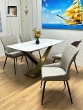  Set bàn ăn 4 chỗ ngồi giá rẻ 24-BAD4-Puyal mặt đá nhập khẩu 