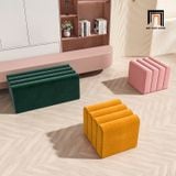  Ghế sofa đôn cho sảnh chờ SB23 Waling 1m x 50 vải nhung kem 