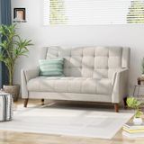  Ghế sofa băng vải nỉ 1m5 BT54 Monte màu nâu đậm nhỏ gọn 