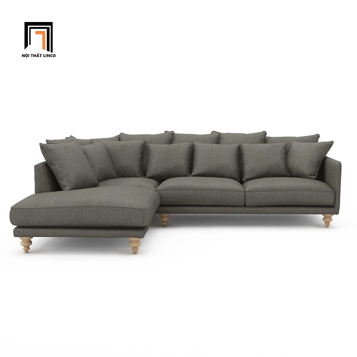 Ghế sofa góc L GT58 Lazare 2m4 x 1m6 phong cách cổ điển 