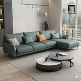  Set ghế sofa góc da xanh lá GT299 Noha 2m6 x 1m6 giá rẻ 
