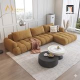  Ghế sofa văng nỉ màu trắng kem BT270 Muranso dài 2m6 giá rẻ 