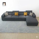  Bộ ghế sofa góc xám đậm vải nỉ GT287 Eymet 3m x 1m6 giá rẻ 