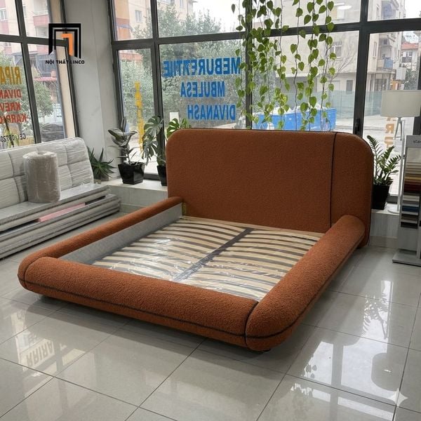 giường ngủ bọc vải nỉ cao cấp