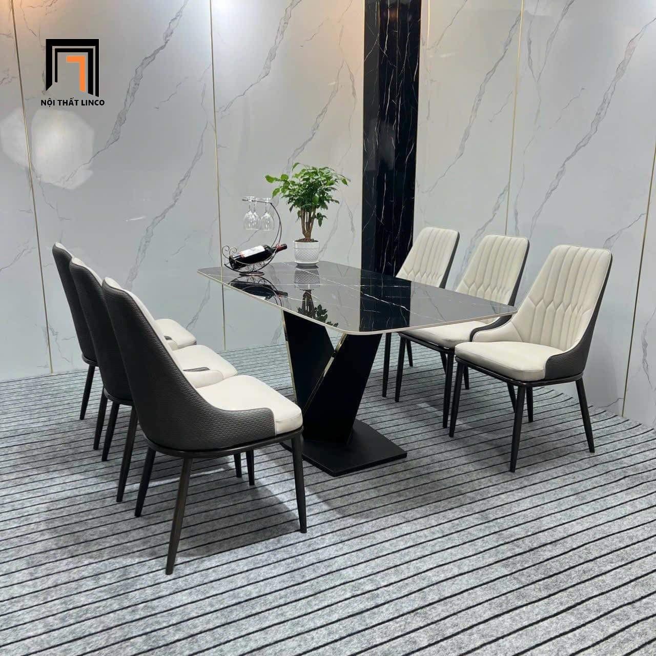  Bàn ăn 6 ghế ngồi cao cấp 3-BAD6-Turena đá ceramic nhập khẩu 