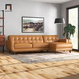  Bộ góc sofa da giả GT49 Tito 2m4 x 1m6 màu da bò 
