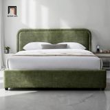  Giường ngủ vải nỉ màu xanh lá GN133 Bixby gia đình sang trọng 