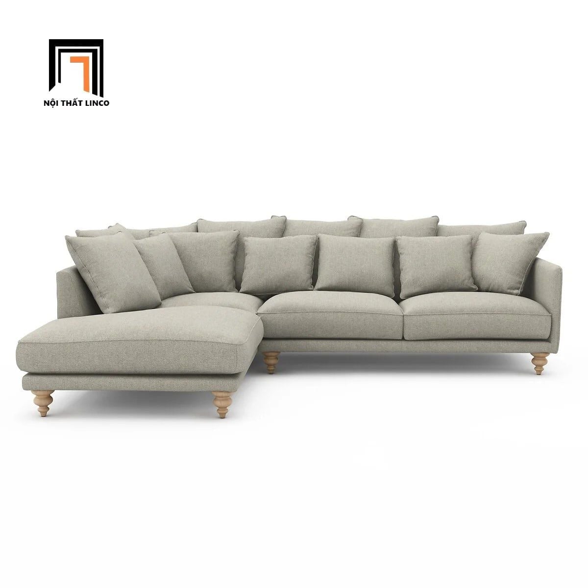  Ghế sofa góc L GT58 Lazare 2m4 x 1m6 phong cách cổ điển 