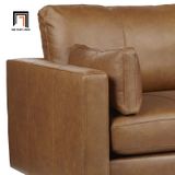  Ghế sofa băng BT3 Matea dài 1m9 bọc da công nghiệp nâu bò 