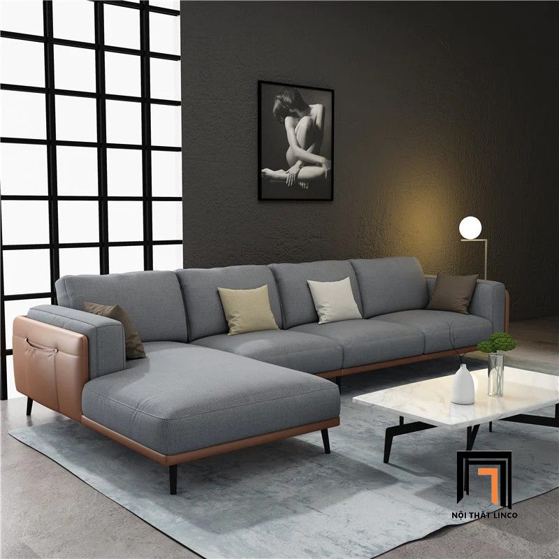  Bộ ghế sofa góc L GT46 Saronno 2m5 x 1m6 kiểu dáng hiện đại 