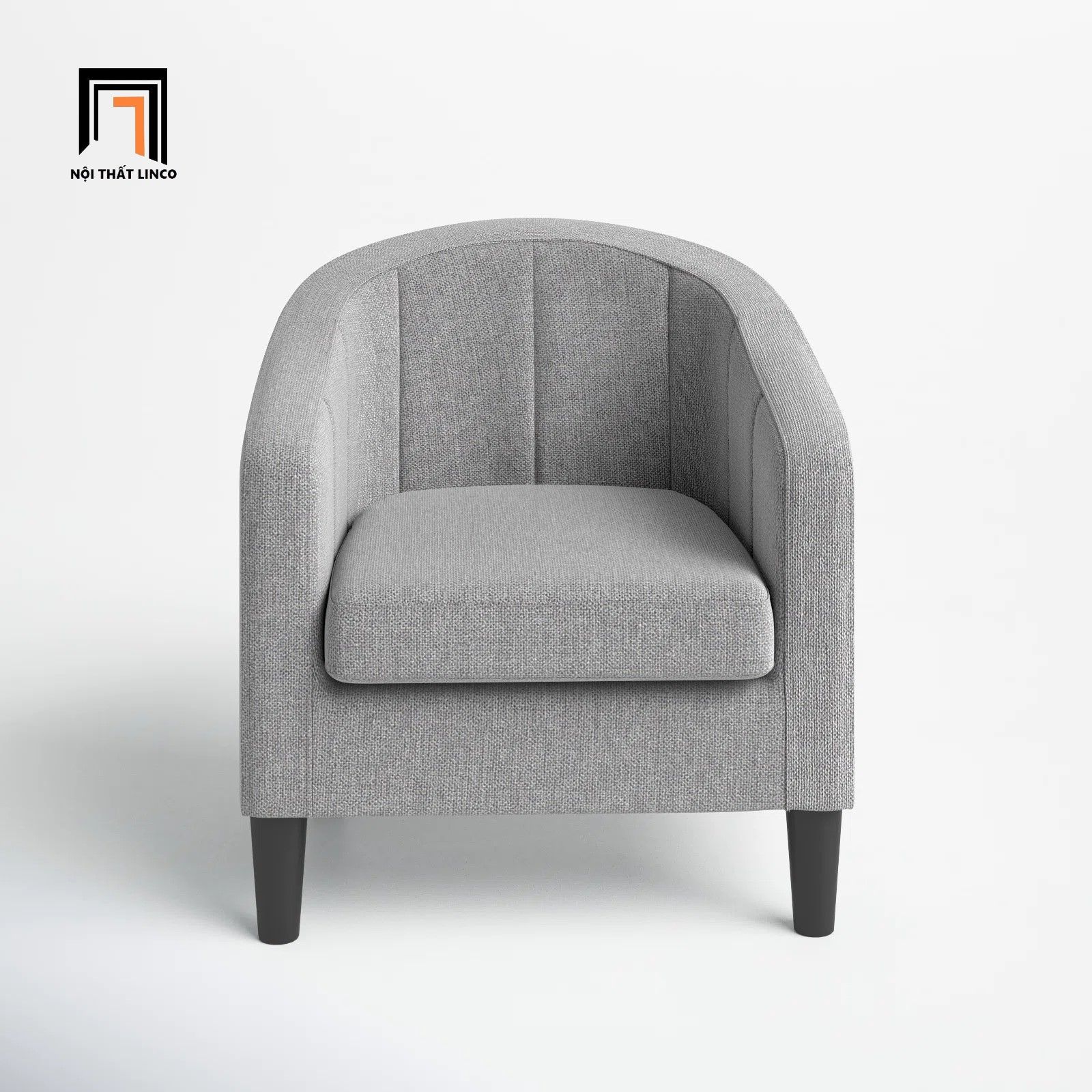  Ghế sofa đơn xám trắng giá rẻ DT95 Alina phòng khách hiện đại 