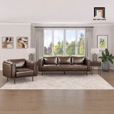  Bộ ghế sofa phòng khách cao cấp KT130 Foxcon da giả màu nâu 