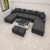  Bộ sofa U UT87 Blacky dài 3m2 xám đậm giá rẻ 