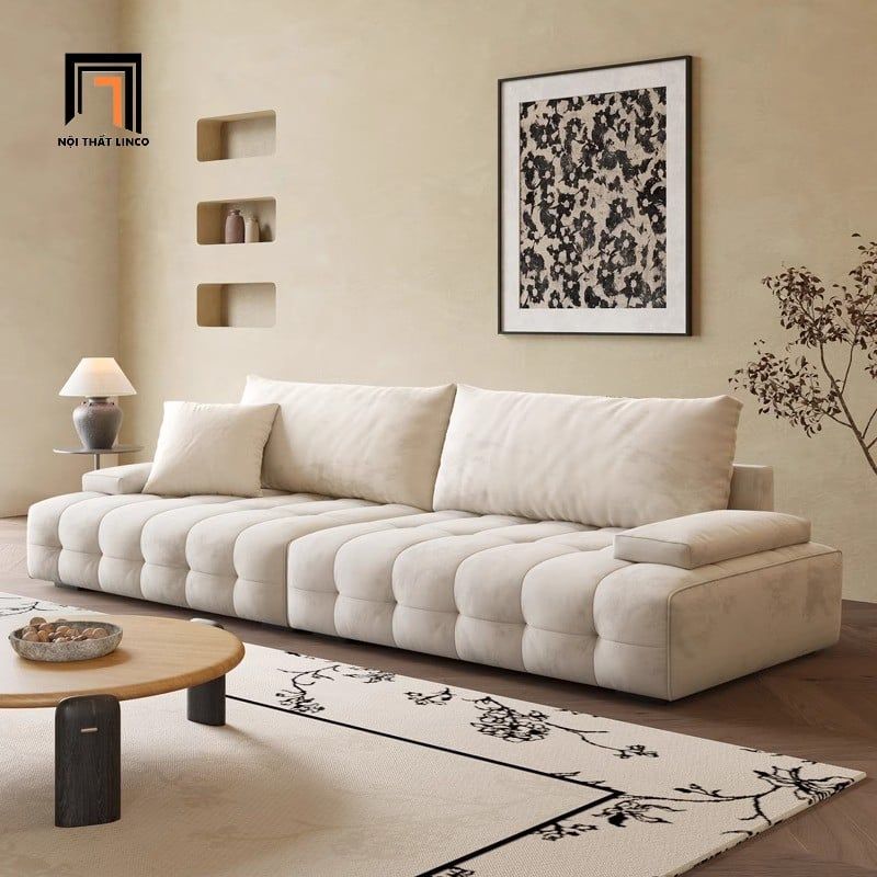  Ghế sofa băng vải nhung nỉ 2m4 BHQ5 Rawson mẫu sang trọng 