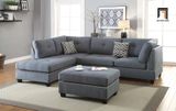  Sofa góc L phong cách châu Âu GT66 Hectus 2m4 x 1m8 xám đen 