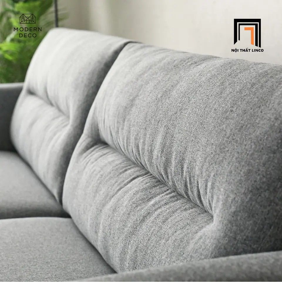  Ghế sofa băng 1m9 nỉ xám BT42 Liner phòng khách chung cư 