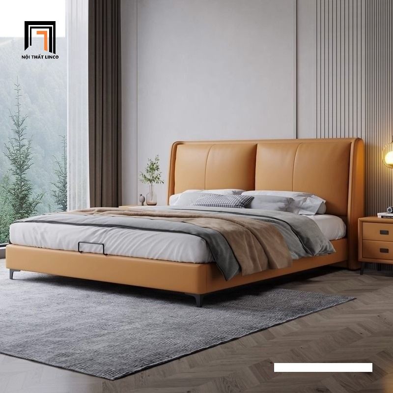  Giường ngủ da công nghiệp cao cấp GN118 Molino cho gia đình 