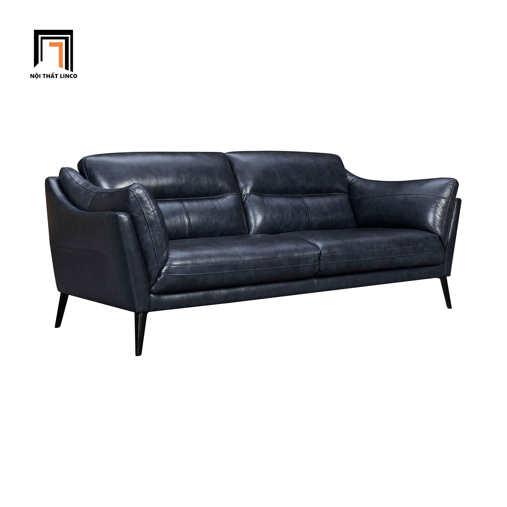  Ghế sofa băng xanh đen BHQ12 Franz da công nghiệp sang trọng 