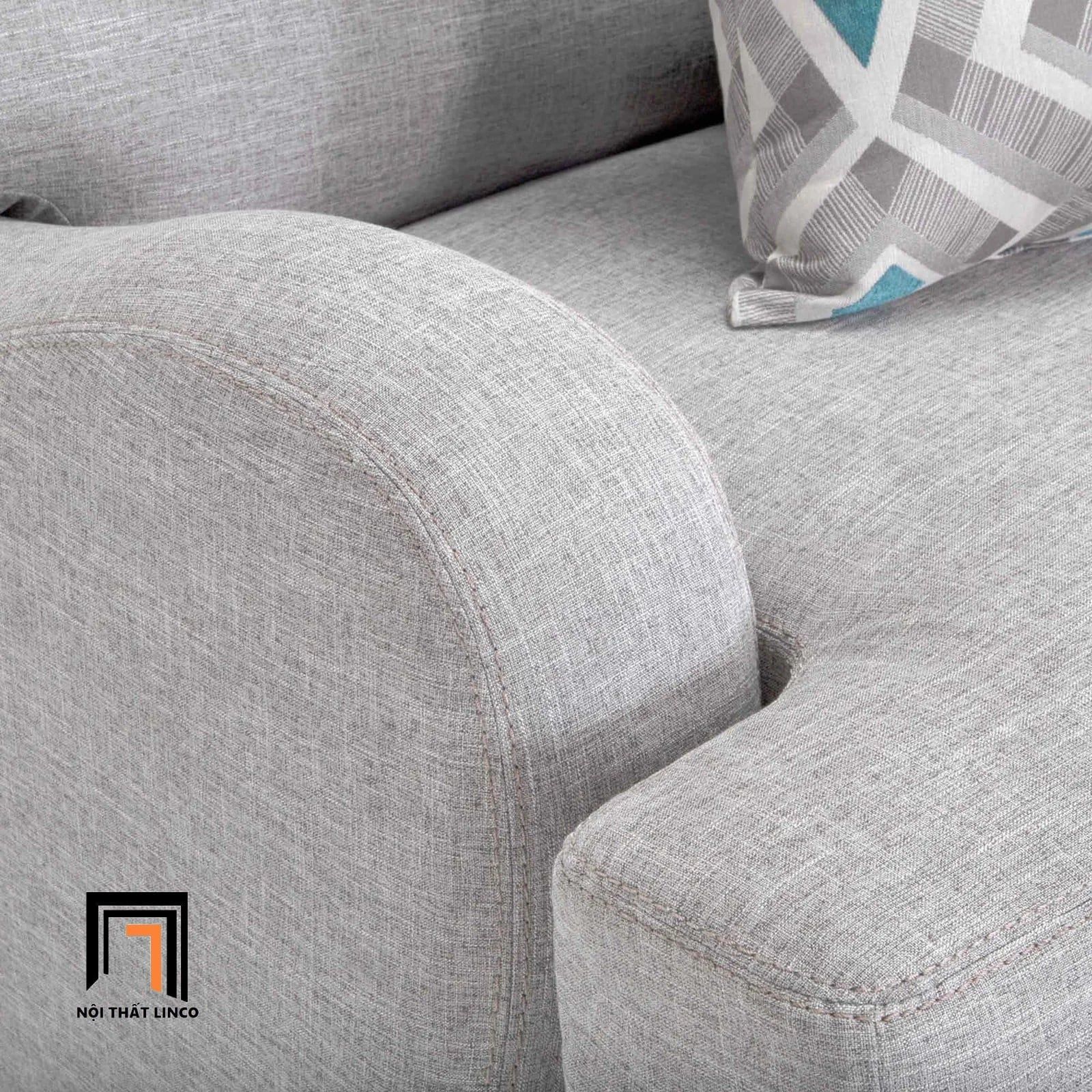  Ghế sofa đơn xám trắng DT13 Somerville phong cách tân cổ điển 