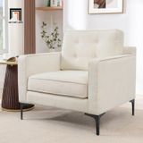  Ghế sofa đơn vải nỉ xanh đậm DT109 Lavoris phòng khách gia đình 