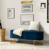  Sofa đôn xinh xắn SB9 Thampton dài 1m2 vải nhung xanh lá 
