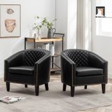  Ghế sofa đơn sang trọng DT98 Boney da công nghiệp màu nâu 