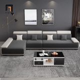  Bộ ghế sofa phòng khách KT14 Ramia vải nỉ 2 màu trắng đen 