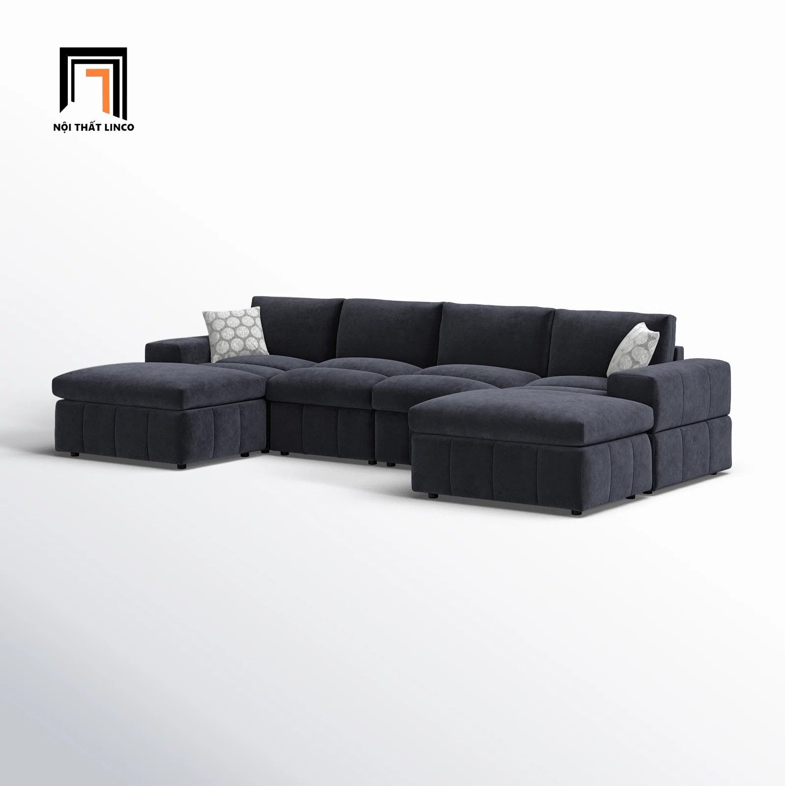  Bộ sofa chữ U 3m UT15 Boggy bọc nỉ êm ái 