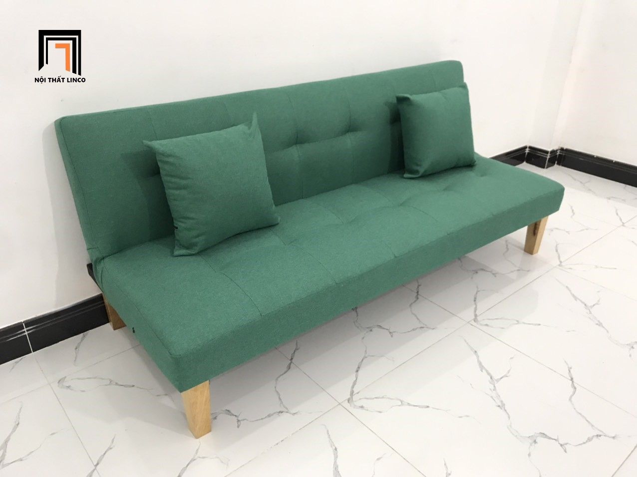  Bộ ghế sofa giường bed GBL1 phòng khách 1m7 nhỏ xanh ngọc 