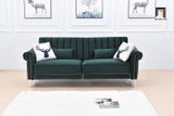  Sofa giường đính nút sang trọng 2m GB26 Ermera vải nhung kem 