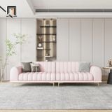  Ghế sofa băng dài 2m6 da công nghiệp BHQ11 Palau chân inox 