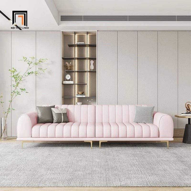  Ghế sofa băng dài 2m6 da công nghiệp BHQ11 Palau chân inox 