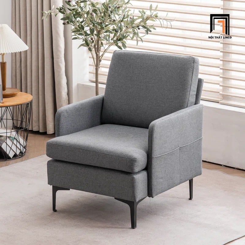  Ghế sofa đơn phòng khách xanh dương DT105 Ghisham giá rẻ 
