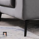  Bộ ghế sofa da góc L phòng khách lớn GT71 Klema xám lông chuột 