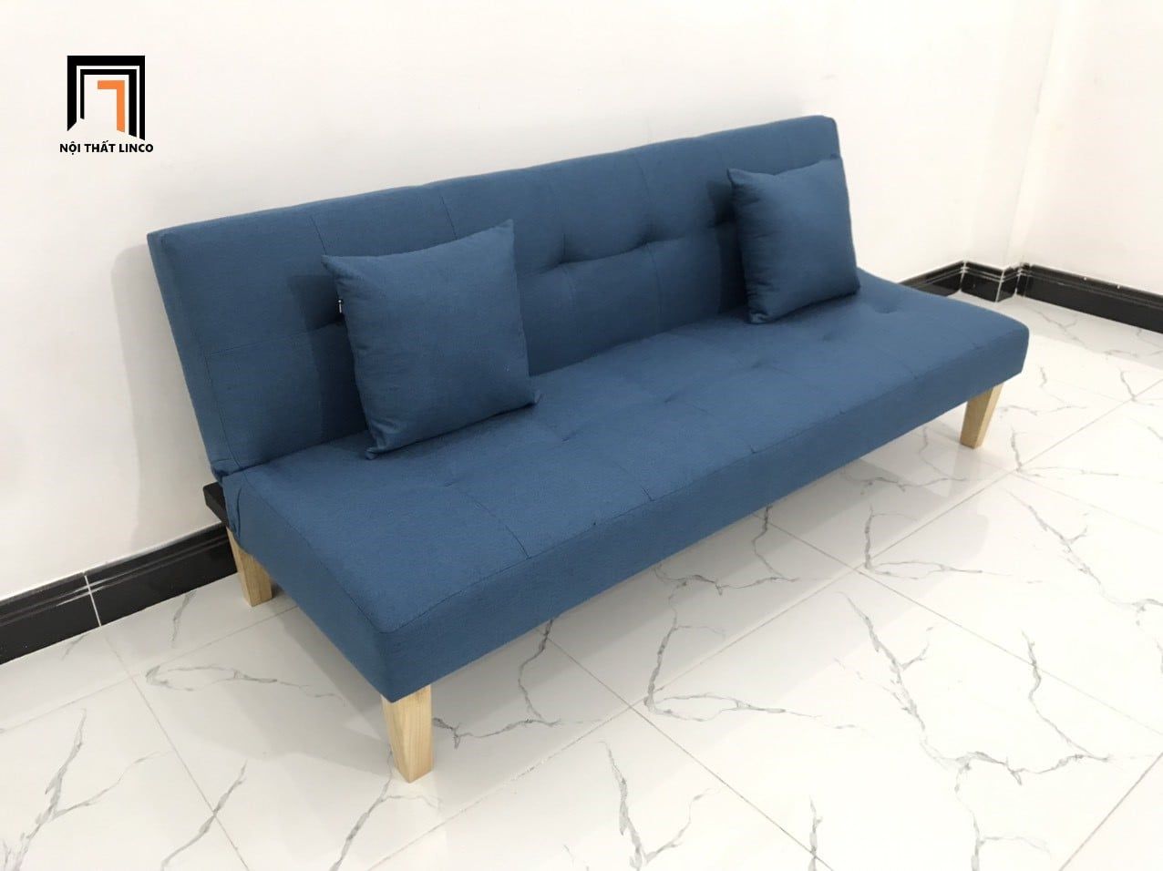  Bộ ghế sofa bed giường GBL1 xanh dương giá rẻ nhỏ gọn dài 1m7 